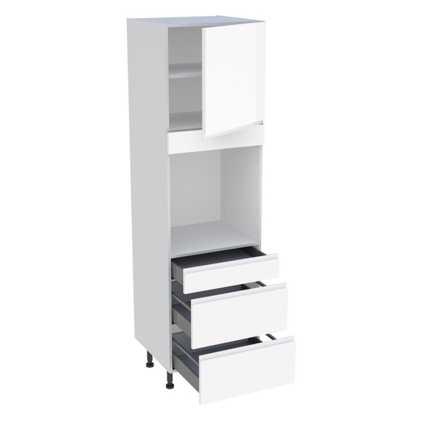 Colonne cuisine 1 porte, 1 tiroir, 2 casseroliers H.216,6 cm x L. 60 cm