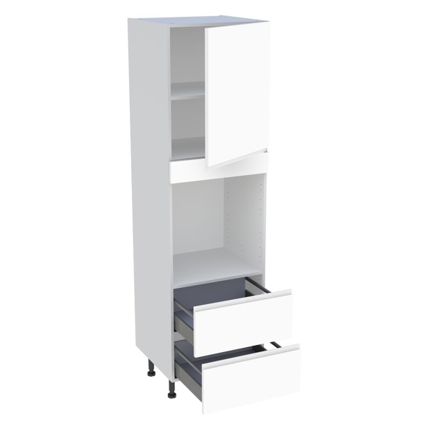 Colonne cuisine 1 porte, 2 casseroliers H.216,6 cm x L. 60 cm - CF2C1P