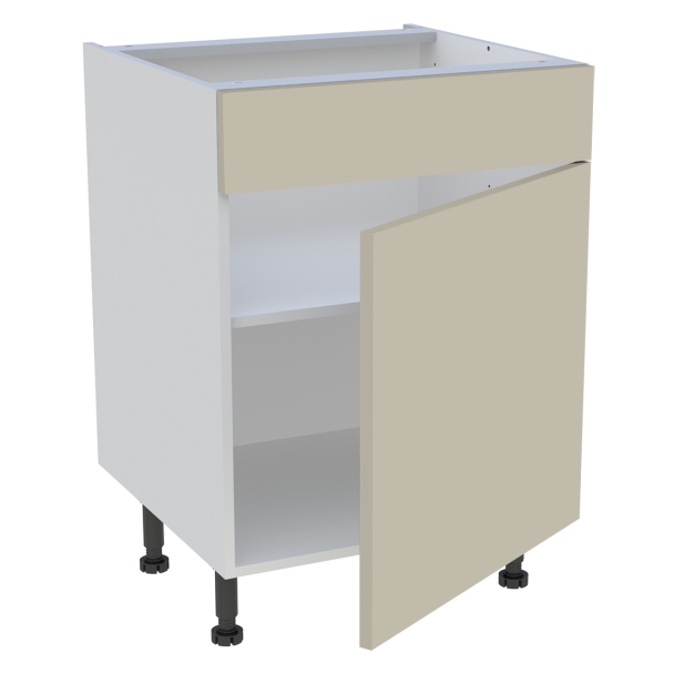 Meuble bas cuisine 1 porte, 1 faux tiroir H. 87 cm x L. 60 cm