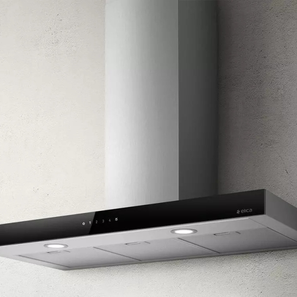 Hotte box 60 cm inox et noir