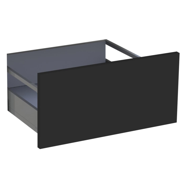 Kit façade meuble cuisine Noir Mat 1 casserolier H. 28,5 cm L. 59,7 cm