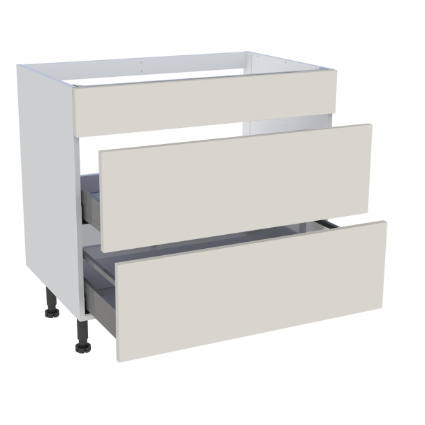 Meuble bas cuisson cuisine 1 faux tiroir, 2 casseroliers H. 87 cm x L. 90 cm