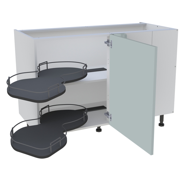 Bas 1200 angle 1porte D avec plateaux gauche