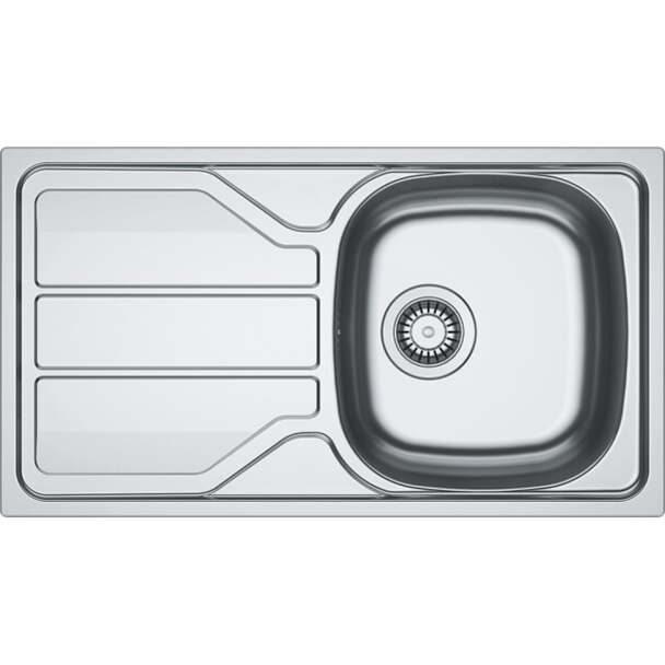 Evier inox 1 cuve avec égouttoir