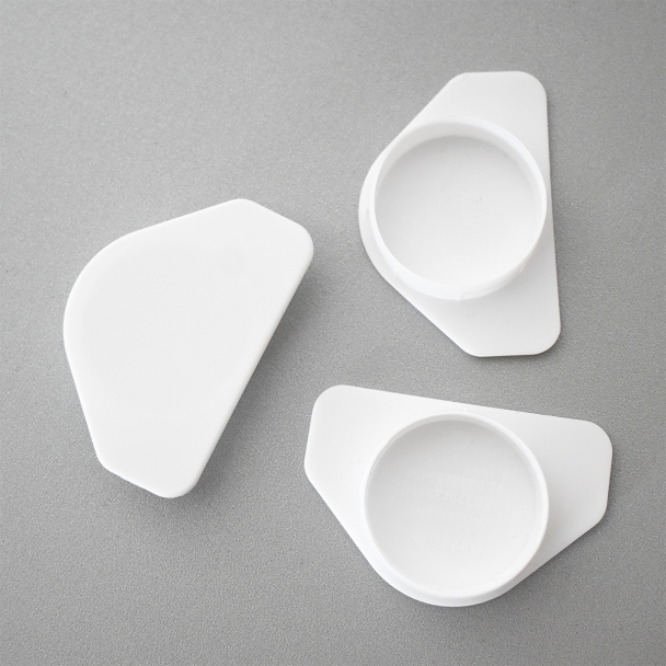 Lot de 2 cache-trous de charnière blanc en PVC