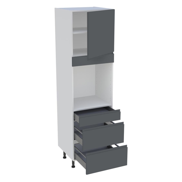 Colonne cuisine 1 porte, 1 tiroir, 2 casseroliers H.216,6 cm x L. 60 cm