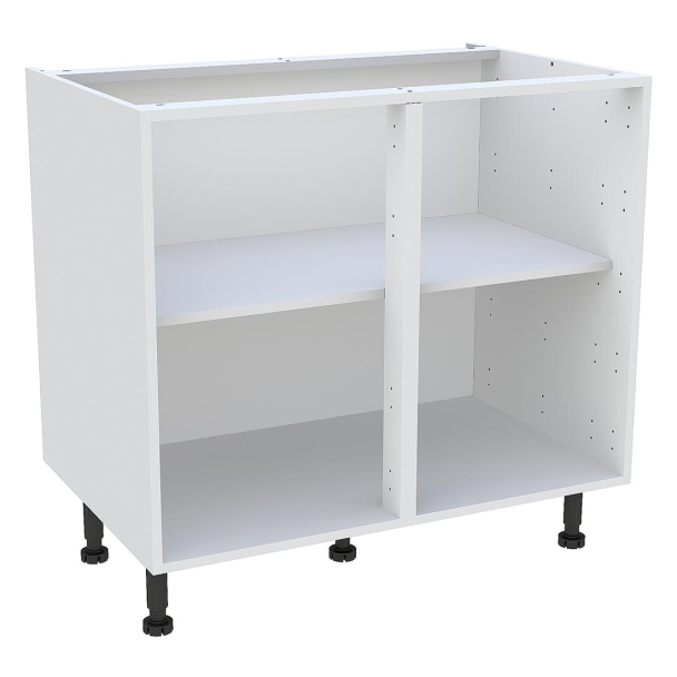 Caisson Meuble bas cuisine Blanc H. 87 cm x L. 90 cm x P.57,1 cm