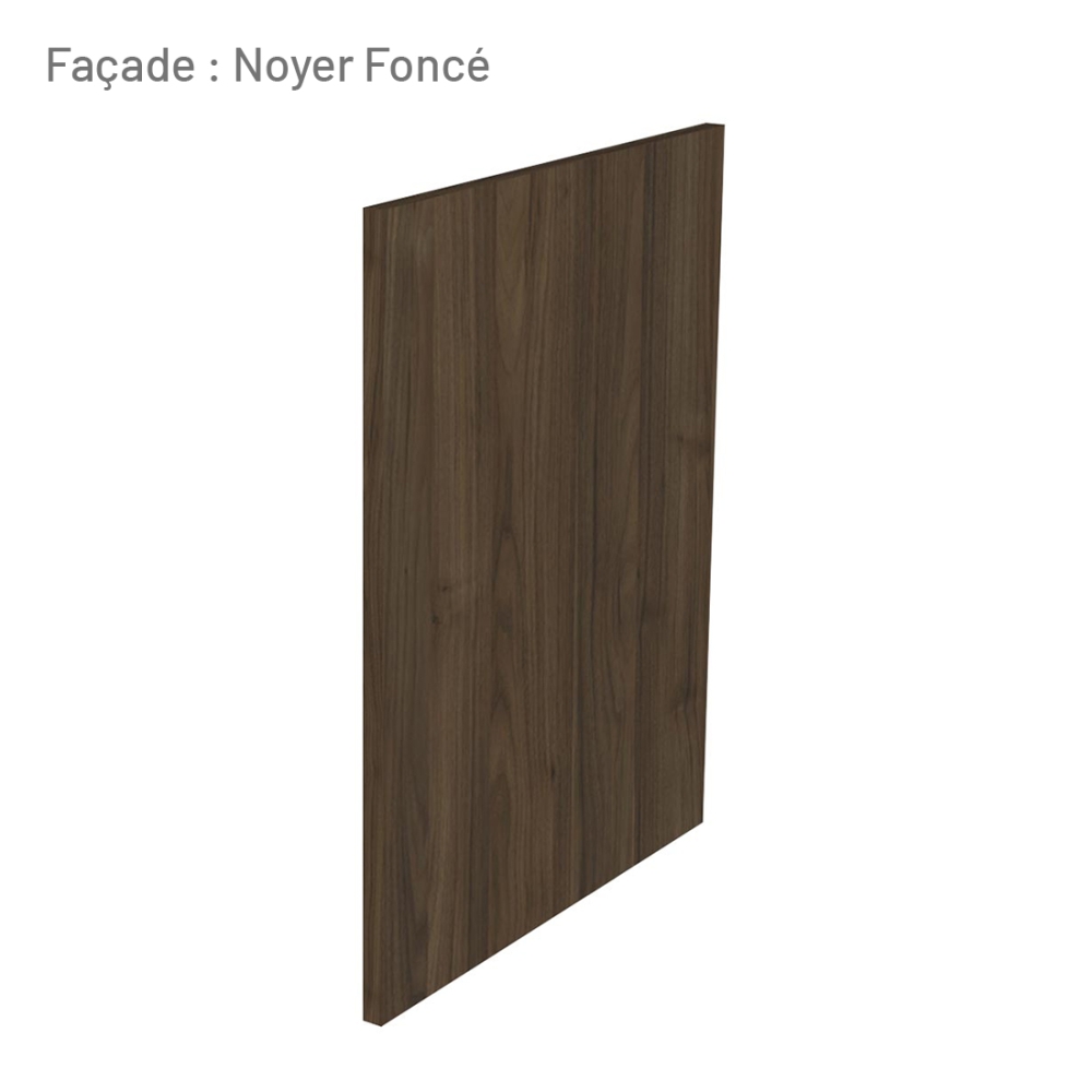 Cuisine complète en angle four à droite Noyer et Gris mat 280 cm  - Avec Plan de travail et Crédence