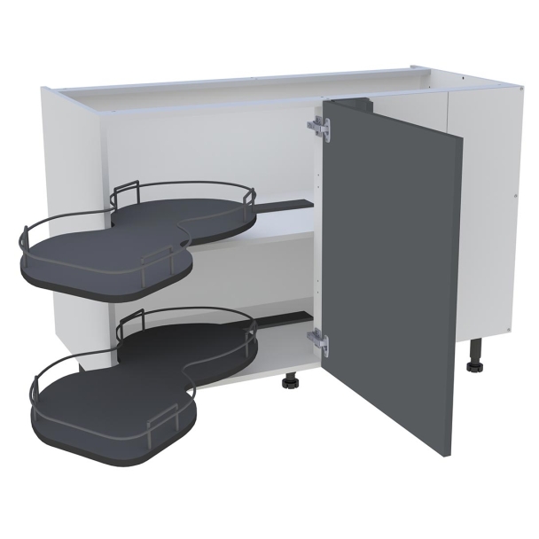 Bas 1200 angle 1porte D avec plateaux gauche