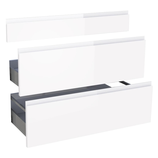 Kit façade meuble cuisine Chêne Doré 1 faux tiroir, 2 casseroliers H. 71,7 cm L. 89,7 cm