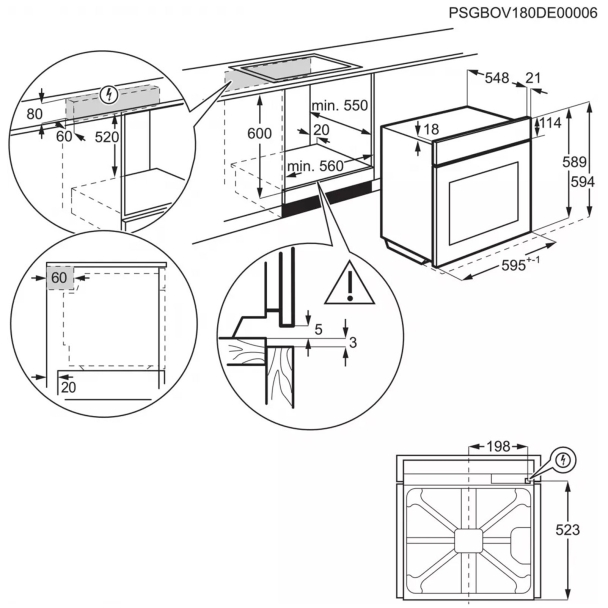 Four encastrable multifonction pyrolyse blanc - Electrolux EOF6P46V1