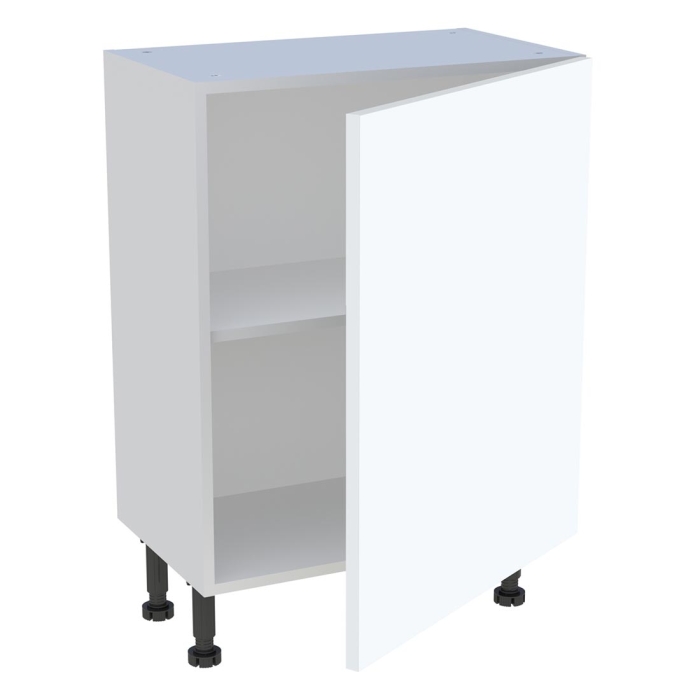 Meuble bas cuisine 1 porte H. 87 cm x L. 60 cm x P. 36,9 cm - Blanc mat