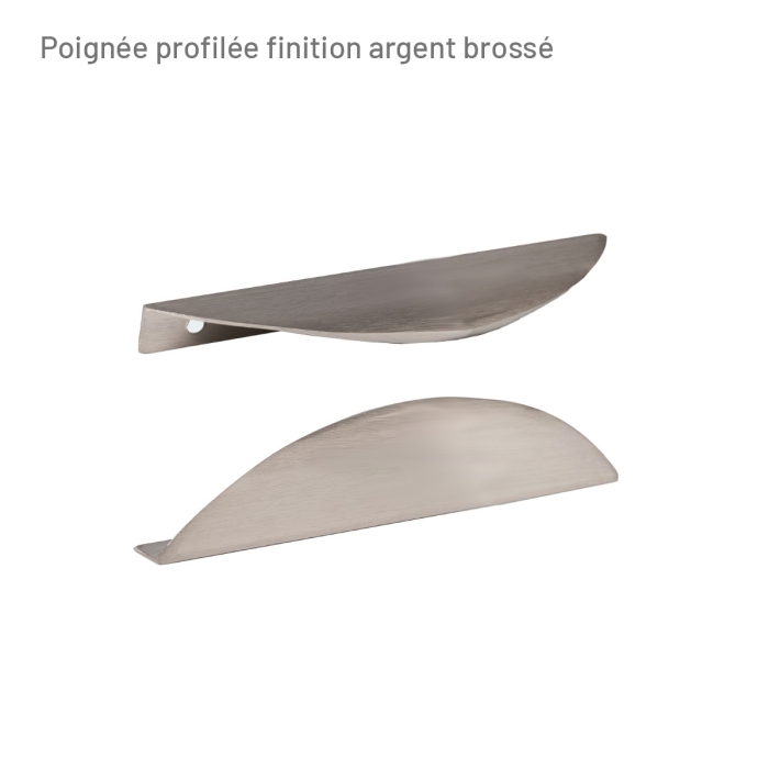 Cuisine complète Blanc mat 240 cm avec meuble colonne - Avec Plan de travail et Crédence
