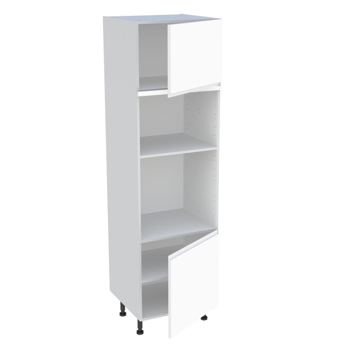 Colonne cuisine 2 portes H. 216,6 cm x L. 60 cm - CFMO2P - Blanc mat sans poignée