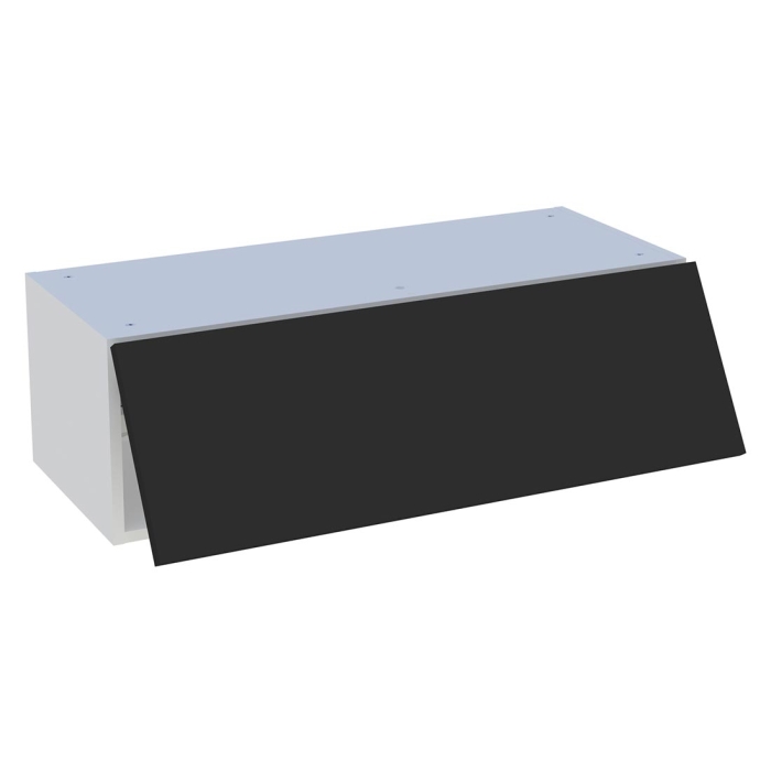 Meuble haut cuisine 1 porte relevante H. 28,8 cm x L. 90 cm - Noir mat