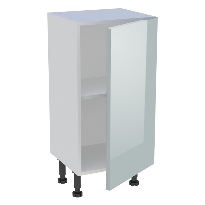 Meuble bas cuisine 1 porte H. 87 cm x L. 40 cm x P. 36,9 cm - Gris cendre brillant