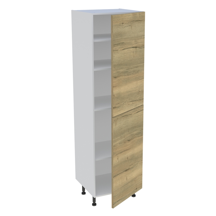 Colonne cuisine 2 portes H. 216,6 cm x L. 60 cm - C2P601 - Chêne structuré