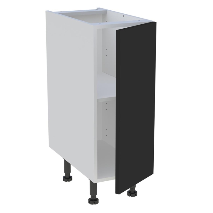 Meuble bas cuisine 1 porte H. 87 cm x L. 30 cm - Noir mat