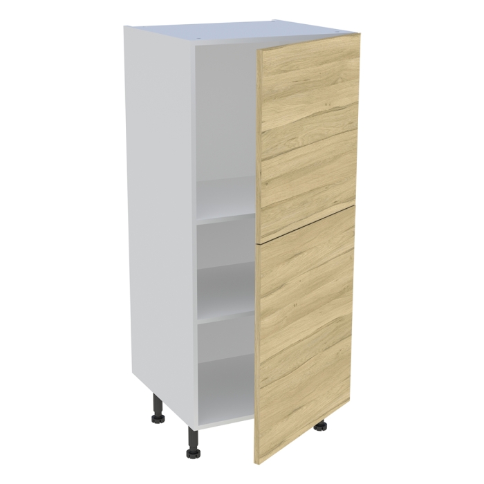 Demi colonne cuisine 2 portes H. 129,6 cm x L. 60 cm - Chêne clair