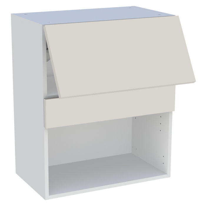 Meuble haut cuisine 1 porte relevante H. 72 cm x L. 60 cm - Lin mat