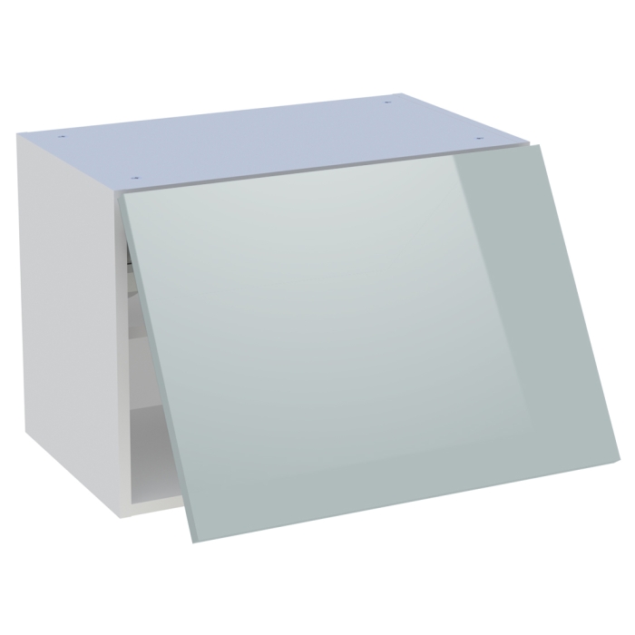 Meuble haut cuisine 1 porte relevante H. 43,2 cm x L. 60 cm - Gris cendre brillant