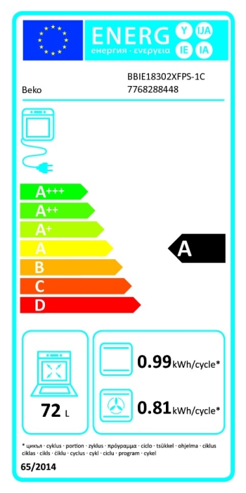 Four encastrable multifonction pyrolyse - Beko BBIE18302XFPS-1C