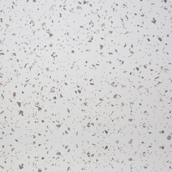 Plan de travail sur mesure stratifié Terrazo Blanc