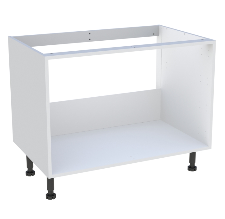 Caisson Meuble bas surbaissé cuisine Blanc H. 72,6 cm x L. 90 cm x P.57,1 cm