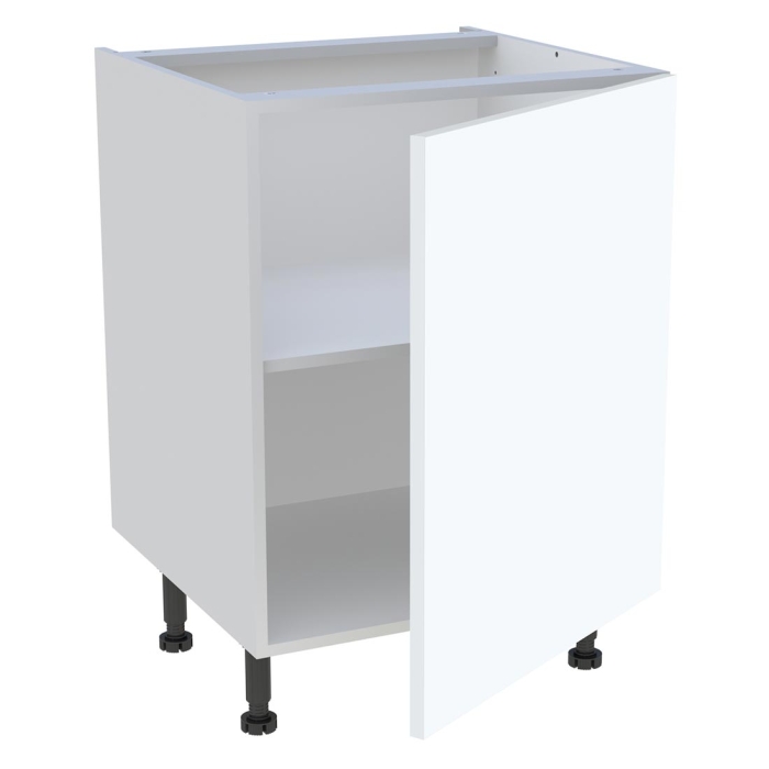 Meuble bas cuisine 1 porte H. 87 cm x L. 60 cm - Blanc mat