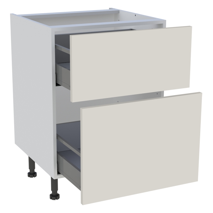 Meuble bas cuisine 2 casseroliers H. 87 cm x L. 60 cm - Lin mat