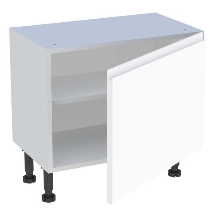 Meuble bas cuisine 1 porte H. 58,2 cm x L. 60 cm x P. 36,9 cm - Blanc mat sans poignée