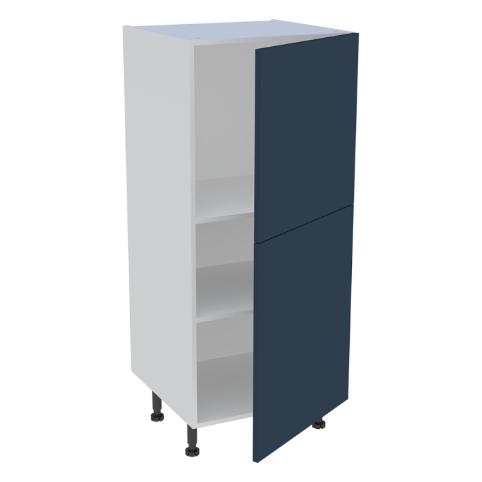 Demi colonne cuisine 2 portes H. 129,6 cm x L. 60 cm - Bleu nuit mat