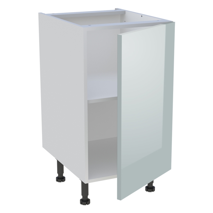 Meuble bas cuisine 1 porte H. 87 cm x L. 45 cm - Gris cendre brillant