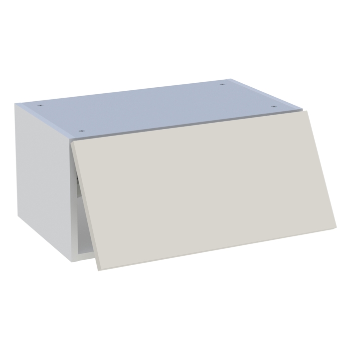 Meuble haut cuisine 1 porte relevante H. 28,8 cm x L. 60 cm - Lin mat
