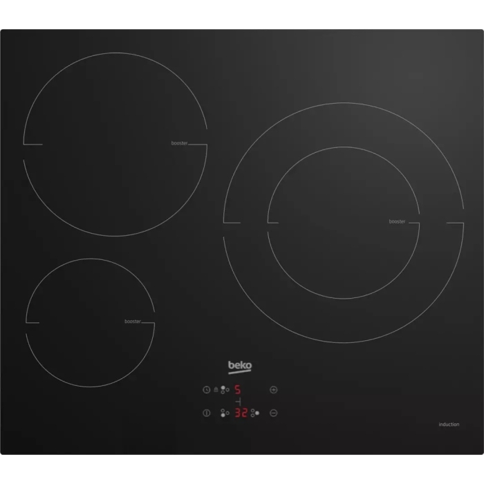Plaque de cuisson induction 3 foyers avec zone duo - Beko HII63405MT