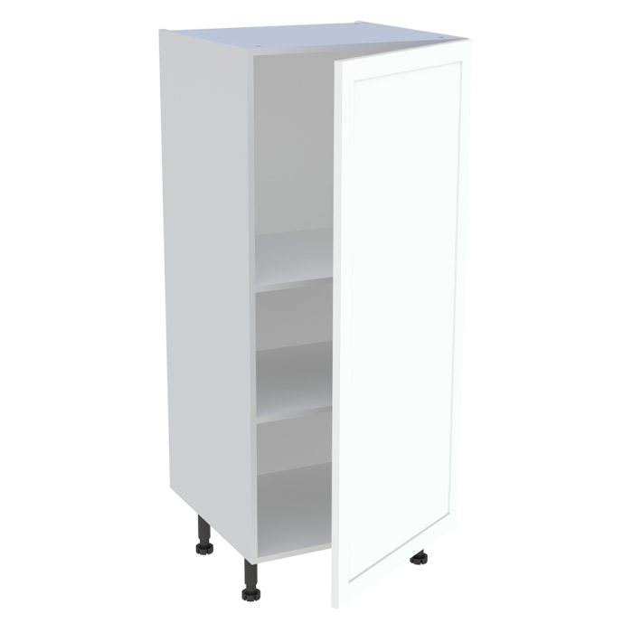 Demi colonne cuisine 1 porte H. 129,6 cm x L. 60 cm - Blanc cadre
