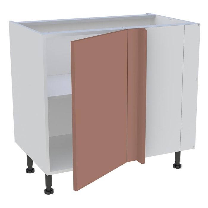 Meuble bas d'angle cuisine 1 porte H. 87 cm x L. 90 cm - Terracotta mat