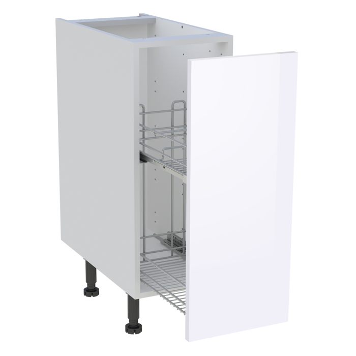 Meuble bas cuisine 1 coffre H. 87 cm x L. 30 cm - Blanc brillant