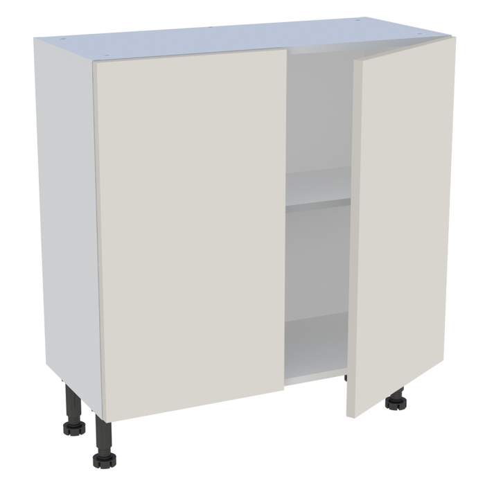 Meuble bas cuisine 2 portes H. 87 cm x L. 80 cm x P. 36,9 cm - Lin mat