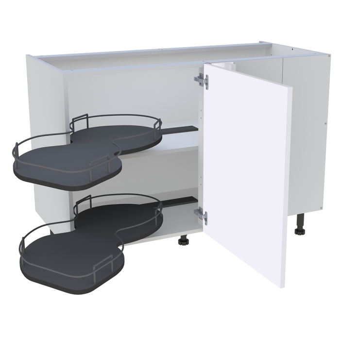 Meuble bas cuisine 1 porte H. 87 cm x L. 120 cm - BSA120D - Blanc brillant