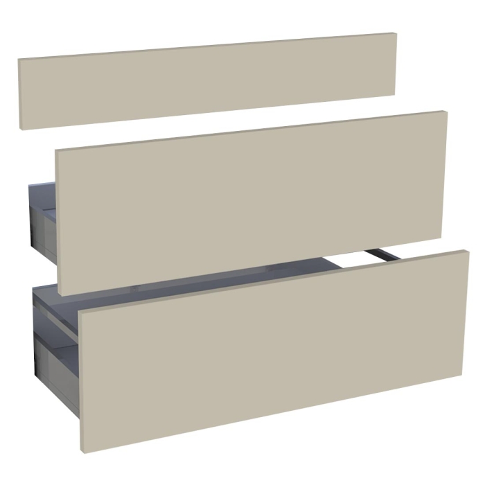 Kit façade meuble cuisine Beige Mat 1 faux tiroir, 2 casseroliers H. 71,7 cm L. 89,7 cm