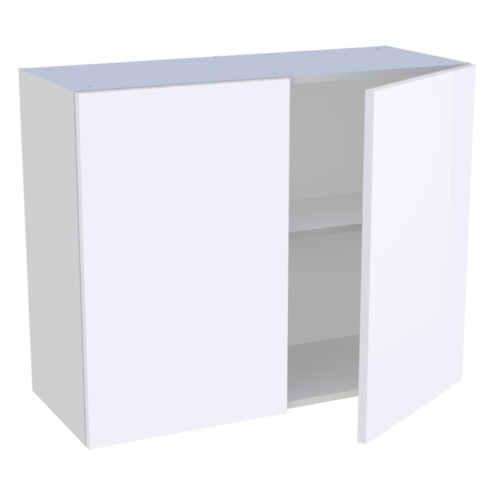 Meuble haut cuisine 2 portes H. 72 cm x L. 90 cm - Blanc brillant