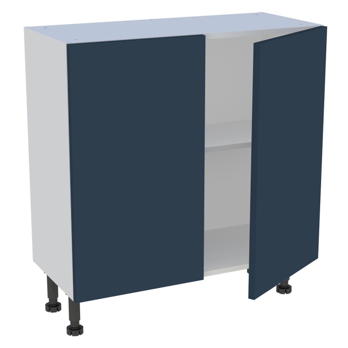Meuble bas cuisine 2 portes H. 87 cm x L. 80 cm x P. 36,9 cm - Bleu nuit mat