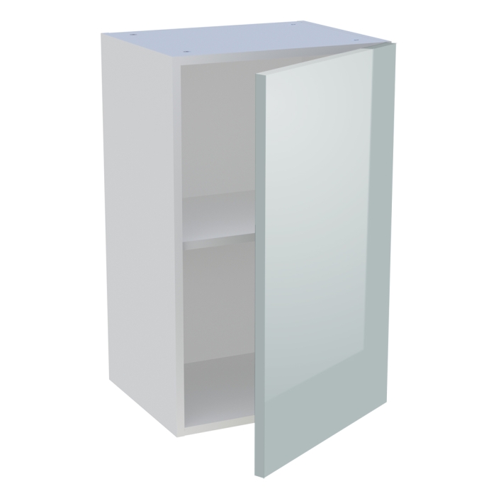 Meuble haut cuisine 1 porte H. 72 cm x L. 45 cm - Gris cendre brillant