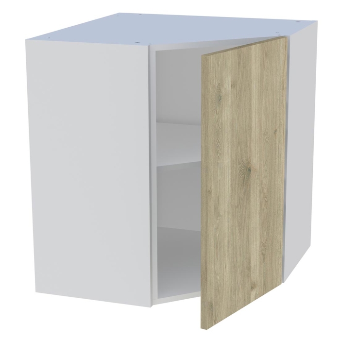 Meuble haut d'angle cuisine 1 porte H. 72 cm x L. 65 cm - Chêne doré