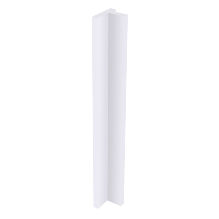 Kit fileur d'angle droit meuble cuisine BLANC BRILLANT - H. 71.7 cm