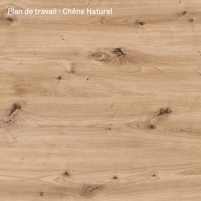 Cuisine complète Blanc mat 240 cm avec meuble colonne - Avec Plan de travail et Crédence