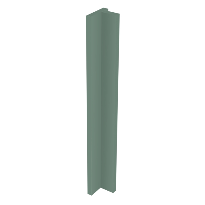 Kit fileur d'angle droit meuble cuisine VERT SAUGE MAT - H. 71.7 cm