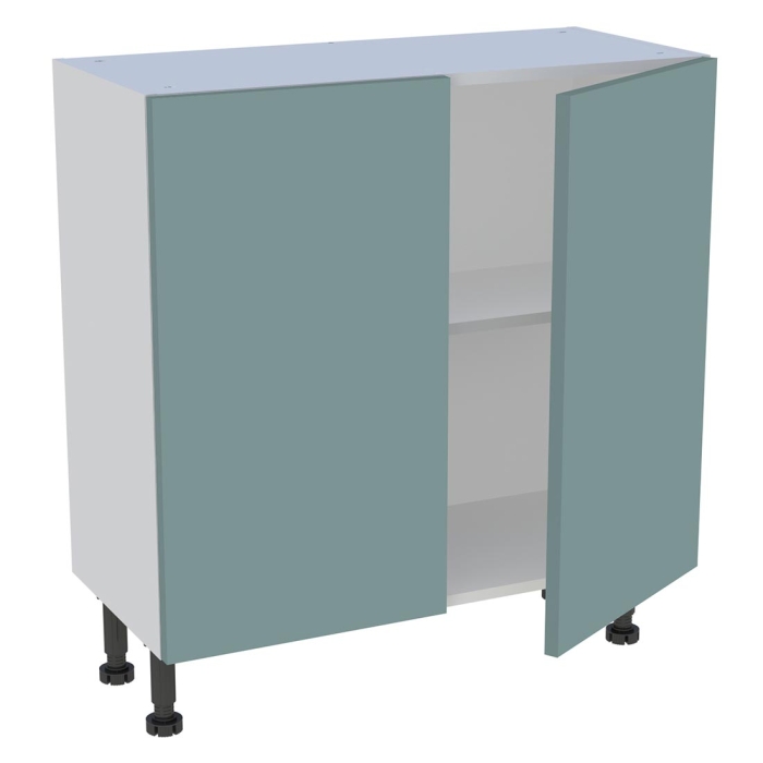 Meuble bas cuisine 2 portes H. 87 cm x L. 80 cm x P. 36,9 cm - Vert opale mat