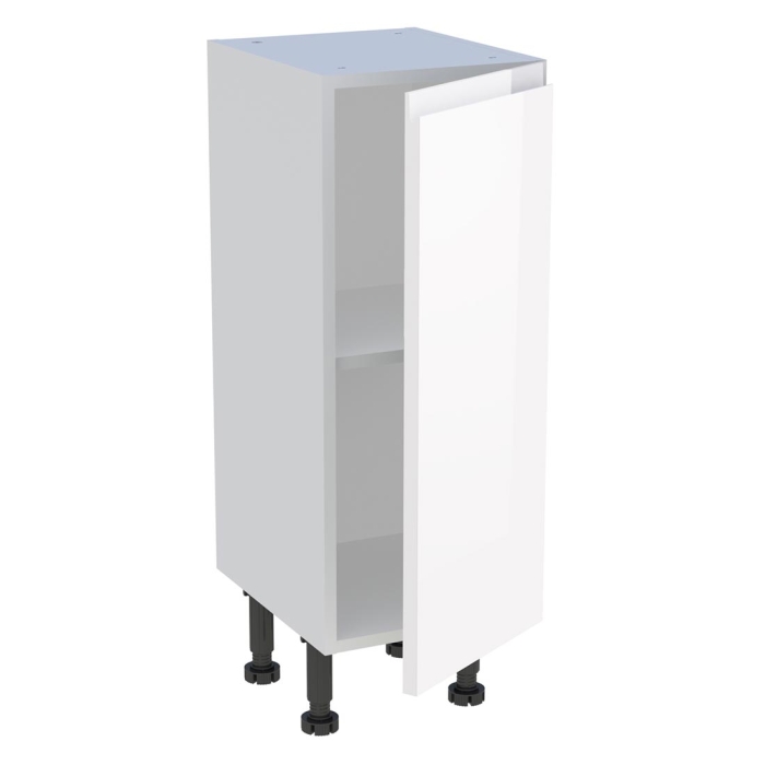 Meuble bas cuisine 1 porte H. 87 cm x L. 30 cm x P. 36,9 cm - Blanc brillant sans poignée